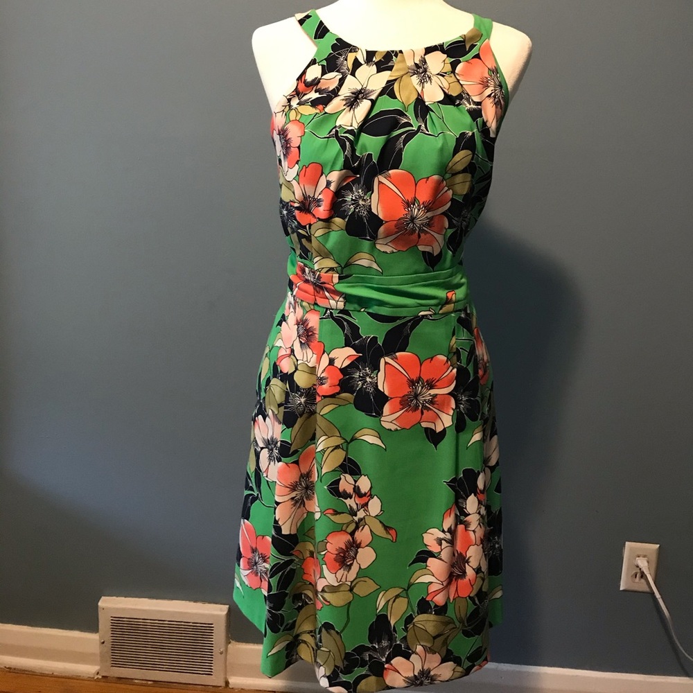 Tropical green dress